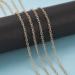 アイアン製アズキチェーン  溶接されていない  オーバル  ライトゴールド  4.5x3.5mm&nbsp;CHC-O001-A-10