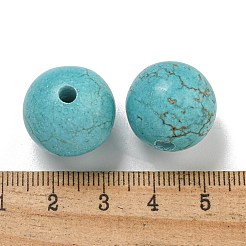 合成ターコイズビーズ  ラウンド  18mm  穴：3~4mm&nbsp;G-G147-01R
