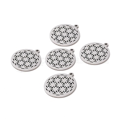 Non-Tarnish 201 Stainless Steel Sacred Geometry Pendants&nbsp;STAS-S105-JN899-1