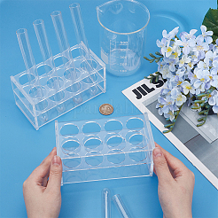 長方形アクリル試験遠心チューブラック  ラボ用品  科学実験用  透明  150x75x74.5mm  内径：30mm&nbsp;ODIS-WH0061-93