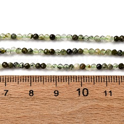 天然石プレナイトビーズ連売り  多面カット  ラウンド  2mm  穴：0.5mm  約226個/連  15.55''（39.5センチメートル）&nbsp;G-L629-B05-2mm