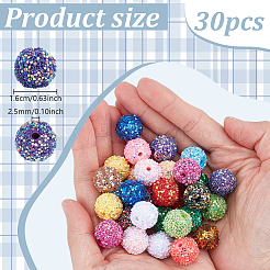 30Pcs Opaque Acrylic Beads&nbsp;SACR-UN0001-02