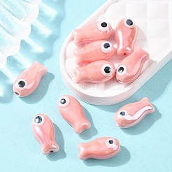 Handmade Porcelain Beads&nbsp;PORC-WH0019-02B