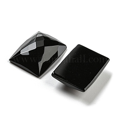 ナチュラルブラックオニキスカボション  染め＆加熱  多面カット  長方形  25x18x7mm&nbsp;G-P513-01A-01
