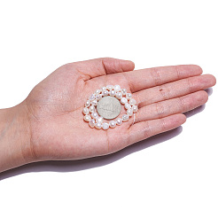 天然養殖淡水パールビーズ連売り  研磨両側  貝殻色  6~7.5x5~6x3.5~6mm  穴：0.6mm  約29個/連  6.89~7.09インチ（17.5~18cm）&nbsp;LS-PEAR-N014-05H