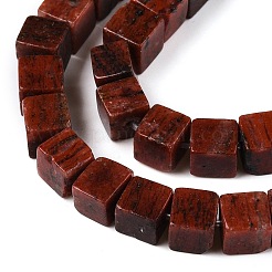 Natural Red Jasper Beads Strands&nbsp;G-T139-6x6-12A