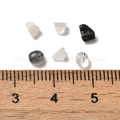 ナチュラルブラックルチルクォーツビーズ  穴がないビーズ  チップビーズ  2.5~9x2~4mm&nbsp;G-O103-30