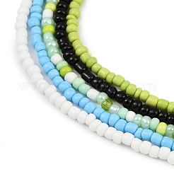 Bohemian Glass Seed Beaded Multi-strand Necklaces for Women&nbsp;NJEW-JN05354-02