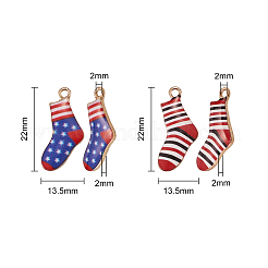 20Pcs 2 Colors Alloy Enamel Christmas Theme Pendants&nbsp;PALLOY-CJ0001-138