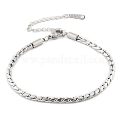304 Stainless Steel Rope Chain Bracelets for Women&nbsp;LS-BJEW-Q051-04P