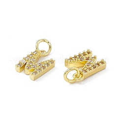 Real 18K Gold Plated Brass Micro Pave Clear Cubic Zirconia Charms&nbsp;KK-E068-VB452-M