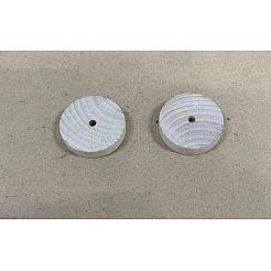 木製の子供のおもちゃのアクセサリー  車両車輪  フラットラウンド  湯通しアーモンド  4.5x1cm  穴：5mm&nbsp;WOCR-PW0001-251C