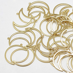 Brass Open Back Bezel Pendants&nbsp;KK-N200-018