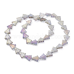 Transparent Electroplate Glass Bead Strands&nbsp;EGLA-C002-FR01