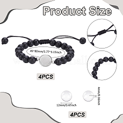 DIY Synthetic Black Stone & Glass Bracelets Making Kits&nbsp;BJEW-UN00024