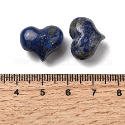 天然石ラピスラズリビーズ  チャンキーハート  14~14.5x17~17.5x10.5~11mm  穴：1~1.4mm&nbsp;G-M423-01H