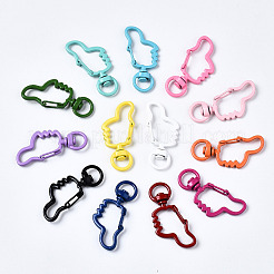 Spray Painted Eco-Friendly Alloy Swivel Snap Hooks Clasps&nbsp;PALLOY-T080-11-NR