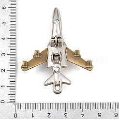 チベット風合金ビッグサイズペンダントトップ  飛行機チャーム  アンティークブロンズ  56x43.5x18mm  穴：2x3mm&nbsp;AL-CBA2376-16AB