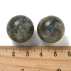 天然ラブラドライトの丸いボールの置物、自宅やオフィスのデスクトップの装飾に  20mm&nbsp;G-P532-02A-33