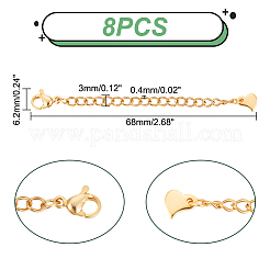 304 Stainless Steel Chain Extender&nbsp;STAS-UN0006-50G