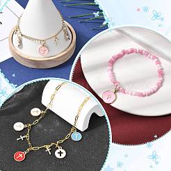10Pcs 5 Colors Brass Enamel Pendants&nbsp;KK-SZ0007-90