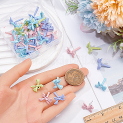 40Pcs Spray Painted Alloy Stud Earring Findings&nbsp;FIND-SP0005-51