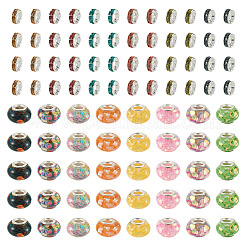 50Pcs Transparent Resin Rondelle European Beads&nbsp;RESI-TA0005-62