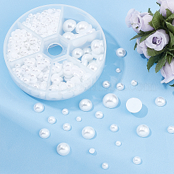 1Box Imitation Pearl ABS Acrylic Dome Cabochons&nbsp;SACR-PH0001-01