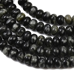 Natural Black Spot Jasper Beads Strands&nbsp;G-L647-D06-4x6mm