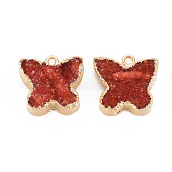 Natural Druzy Agate Pendants&nbsp;G-N326-126
