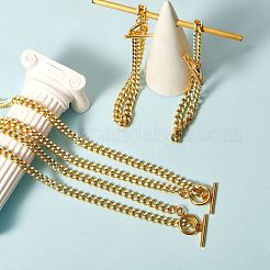 Brass Curb Chain Bracelet & Curb Chain Necklace Sets&nbsp;SJEW-SZ0001-011B