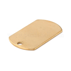 イオンプレーティング(IP) 201ステンレスペンダント  長方形  18KGP本金メッキ  35x19.5x1mm  穴：3mm&nbsp;STAS-Z038-03G