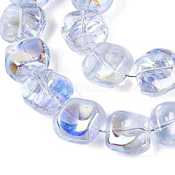 Electroplate Transparent Glass Beads Strands&nbsp;EGLA-N057-02A-M