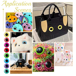32Pcs 8 Colors Glass Craft Doll Eye&nbsp;DIY-PH0030-11