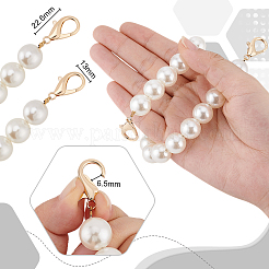 Acrylic Imitation Pearl Beads Bag Handle&nbsp;FIND-PH0015-64