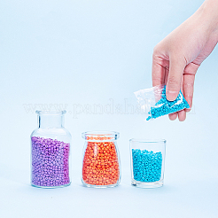 ベーキングペイントガラスのシードビーズ6/0  カメリア  4~5x3~4mm  穴：1~2mm  約1600個/袋&nbsp;SEED-OL0002-09-4mm-06
