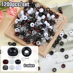1200Pcs 6 Styles Opaque &  Transparent Plastic Beads&nbsp;KY-SZ0001-51