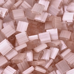 MIYUKIティラビーズ  日本製シードビーズ  2穴  (tl2557) シルクペールピンク  5x5x1.9mm  穴：0.8mm  約5900個/500g&nbsp;SEED-MY05-TL2557
