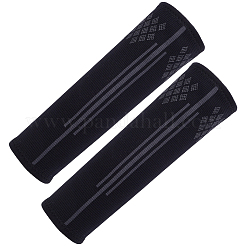 アセテートナイロンバレーボール肘スリーブ  女性用肘ブレース保護カバー  ブラック  240x88~115x5mm&nbsp;AJEW-CN0006-75A