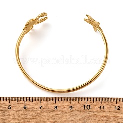 女性用304ステンレススチールカフバングル  ヒトデと貝殻の形  ゴールドカラー  1/4~3/4インチ（0.5~2.05cm）  内径：1-7/8x2-1/4インチ（4.8x5.8cm）&nbsp;BJEW-C123-01A-G