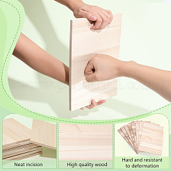 長方形の木製ブレーカーボード  空手ショーのトレーニング用  パパイヤホイップ  30x20x0.7cm&nbsp;WOOD-WH0131-02A-1