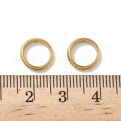 304ステンレス鋼ビーズフレーム  イオンプレーティング（ip）  リング  18KGP本金メッキ  10x2.5mm  穴：0.8mm  内径：8mm&nbsp;STAS-L300-009B-G