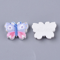 樹脂カボション  蝶  スレートブルー  17x13x4mm&nbsp;LS-CRES-N018-011A