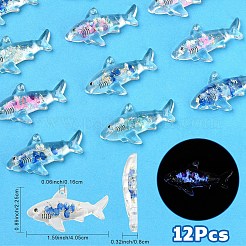 12Pcs Transparent Luminous Acrylic Pendants&nbsp;TACR-YW0003-43