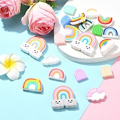 20Pcs 20 Styles Rainbow Food Grade Eco-Friendly Silicone Focal Beads&nbsp;SIL-CJ0001-78
