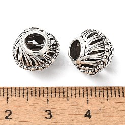Rack Plating Alloy European Beads&nbsp;PALLOY-S189-01AS
