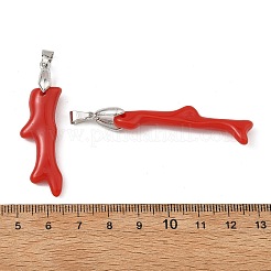 Opaque Acrylic Imitation Coral Big Pendants&nbsp;PALLOY-JF05984