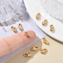 シェグレース 真鍮製ロブスタークラスプ  カドミウムフリーと鉛フリー＆ニッケルフリー  18KGP本金メッキ  9.5x5.5x3mm  穴：1mm&nbsp;XGRQ7M226-974G