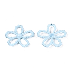 Spray Painted Alloy Flower Multi-Strand Links&nbsp;PALLOY-Q464-01E