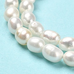 天然養殖淡水パールビーズ連売り  研磨両側  グレード7 A  リネン  3~3.5x4~4.5mm  穴：0.5mm  約67個/連  13.98''~14.17''（35.5~36センチメートル）&nbsp;PEAR-E016-105